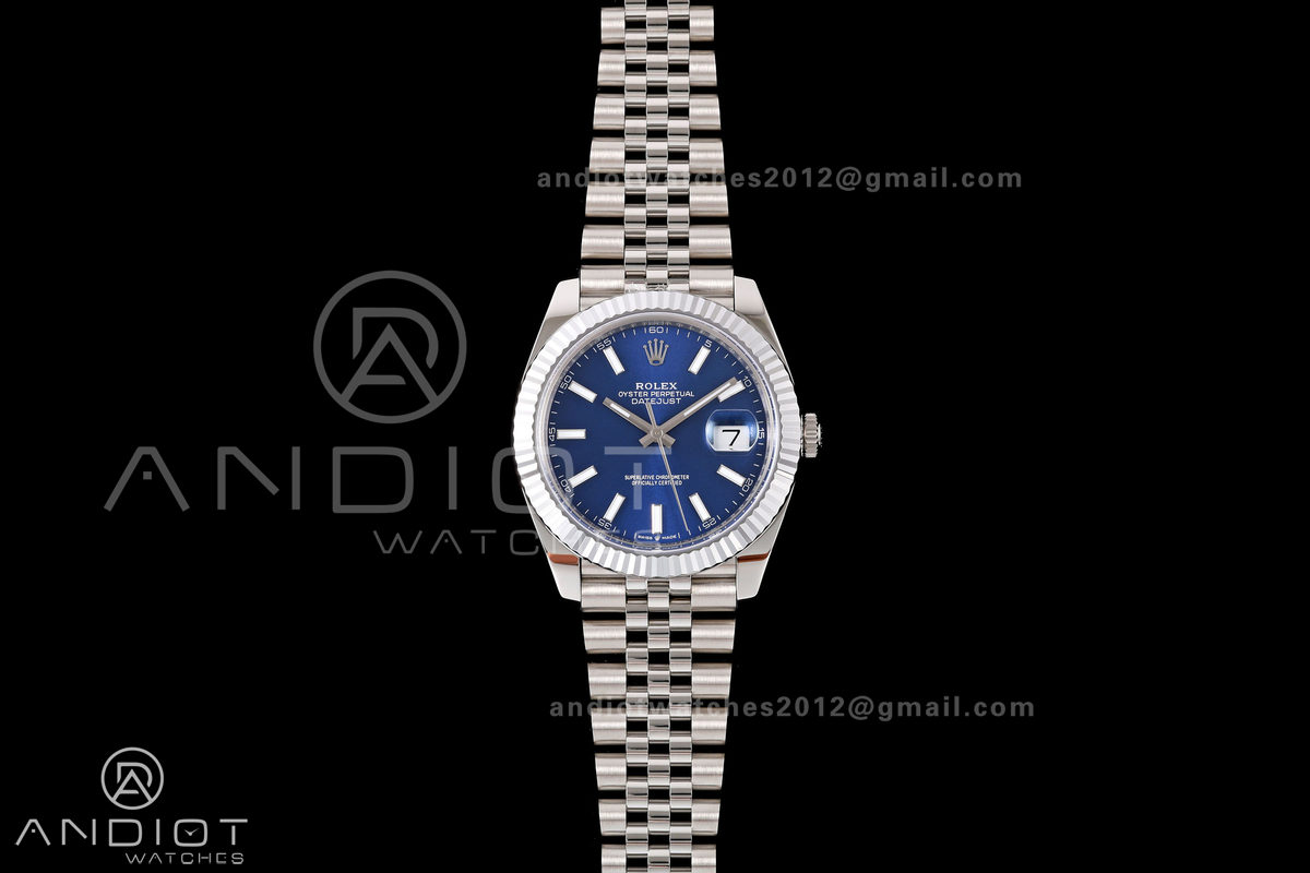 DateJust 41 126334 904L SS RGF 1:1 Best Edition Blue Dial on Jubilee Bracelet JH3235 (Free Sprung)